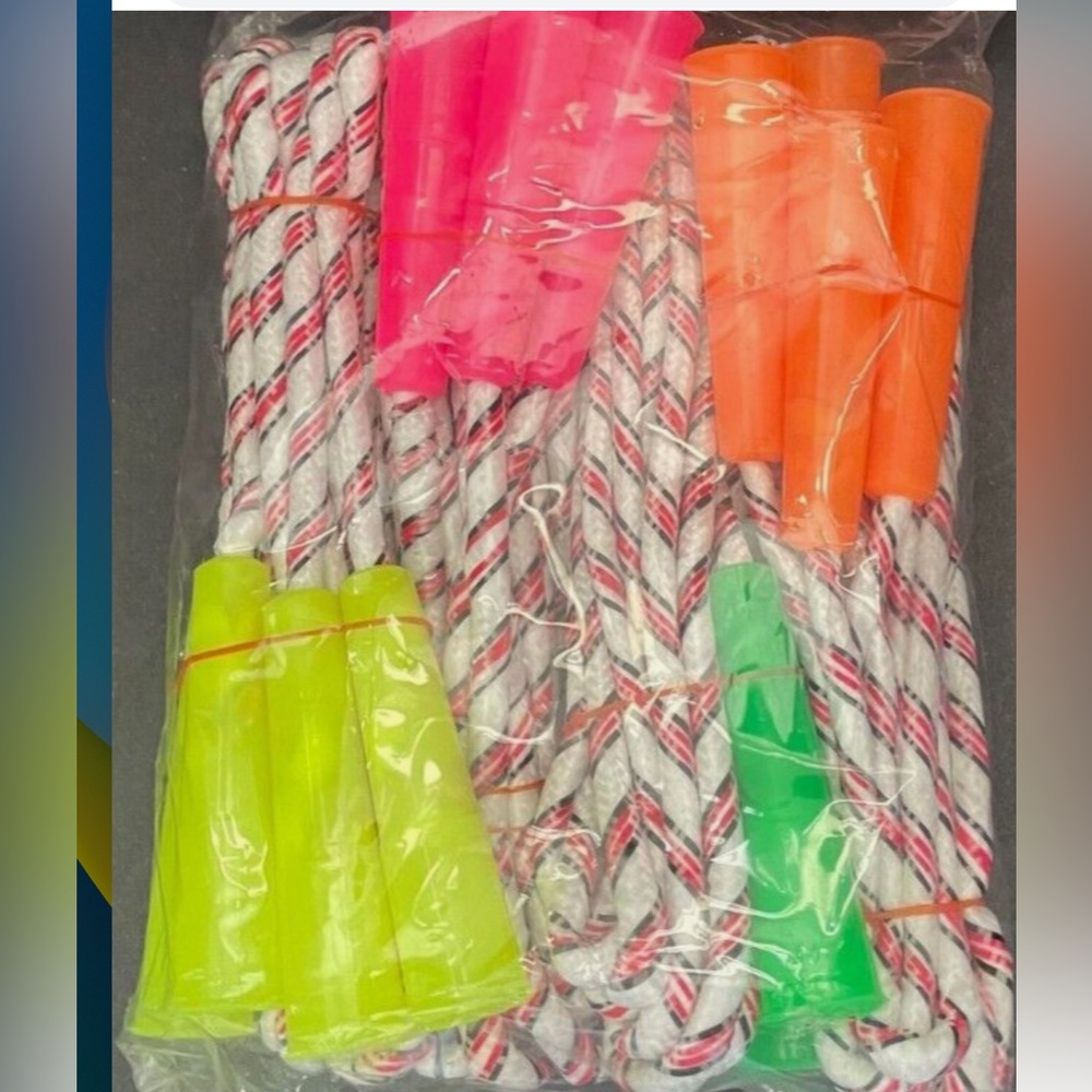 8pc 7FT NEW NEON Jump Ropes Set - Multicolor PARTY 🎉 PACK PARTYCITY AMSCAM - Picture 2 of 3
